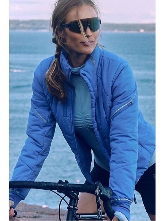 FP Movement by Free People Jackets & Blazers - FP MOVEMET Women's Blue Gathering Storm Run Puffer